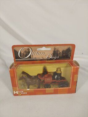 Olden Days NOS No1 Fire Engine Die Cast From 80's Collectable Figure horse Engin